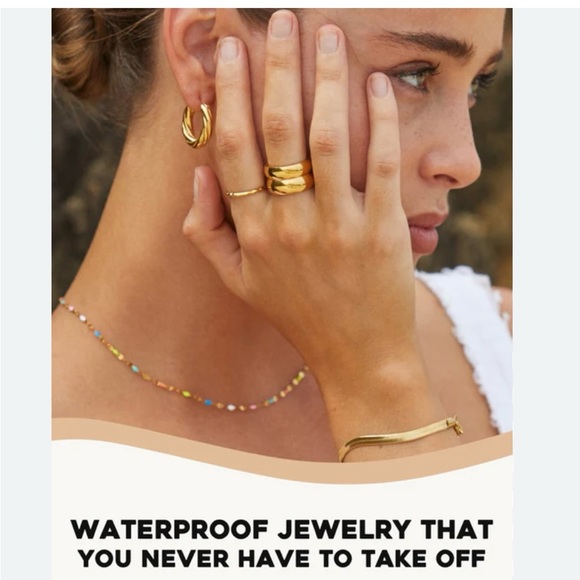 !!!Gorgeous!!! 18K Gold Plated Stainless Steel Jewelry - Picture 2 of 16